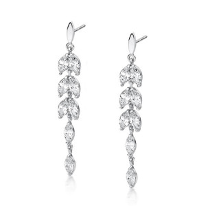 Cercei argint lungi cu pietre DiAmanti Z2063ER_W-DIA (Argint 925‰ 3,5 g.)
